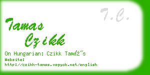 tamas czikk business card